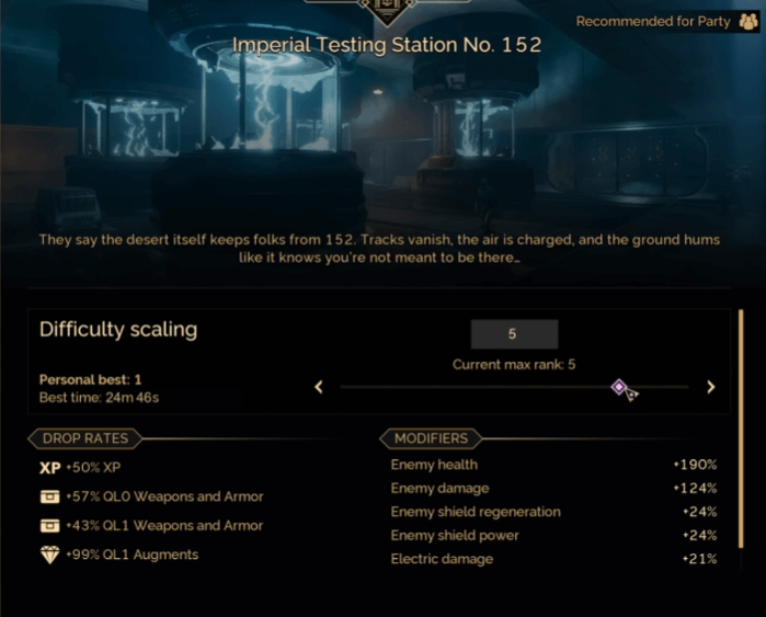 dune awakening imperial testing station no 152 difficulty scaling